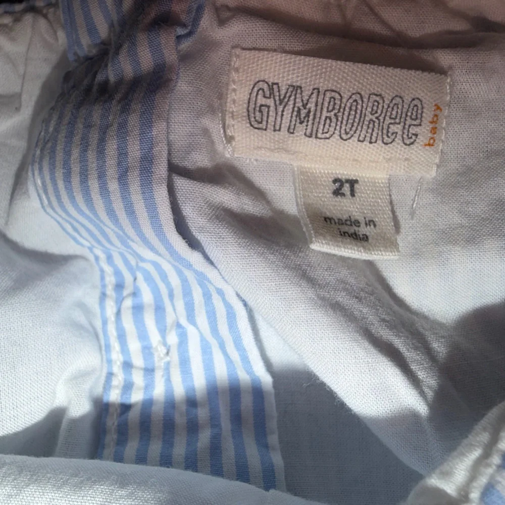 Girls 2T Gymboree Blue and White‎ Striped Dress